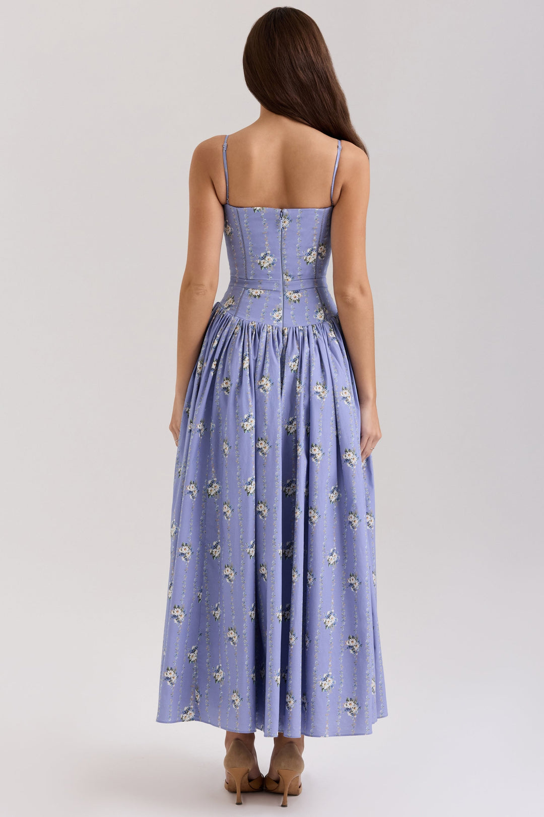 Daisy | Feminine Floral Gathered Waist Midi Sundress
