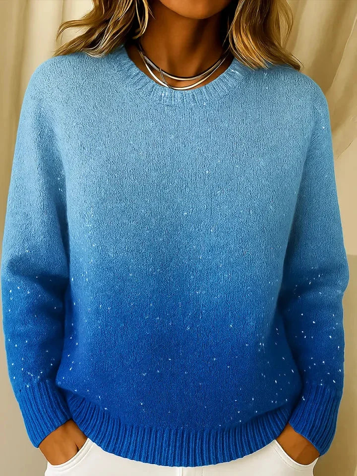 Izabell - Elegant Knit Top with Shimmering Gradient