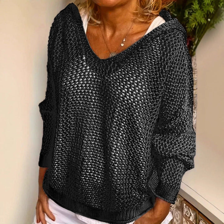 Women's Loose-Fit Open Knit Sweater