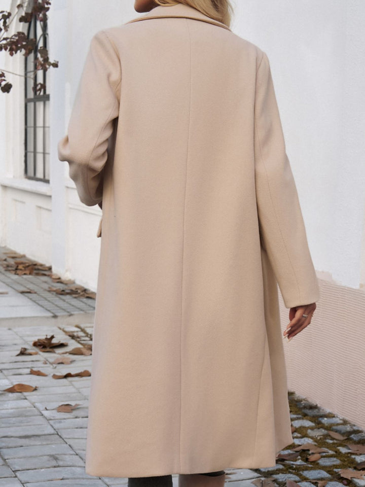 Hannah | Long sleeve coat with pockets and collar