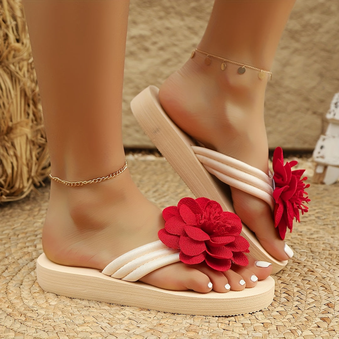Women's Floral Flip-Flops Casual Summer Slide