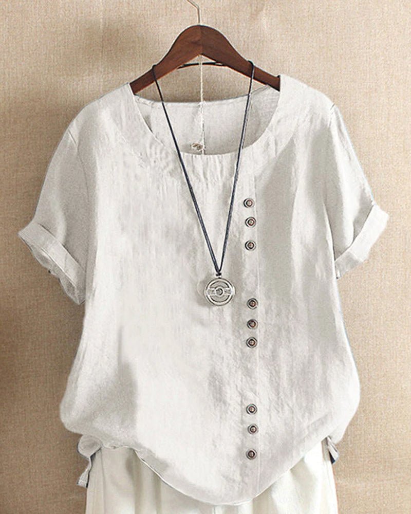 Women's Round Neck Chic Summer Blouse