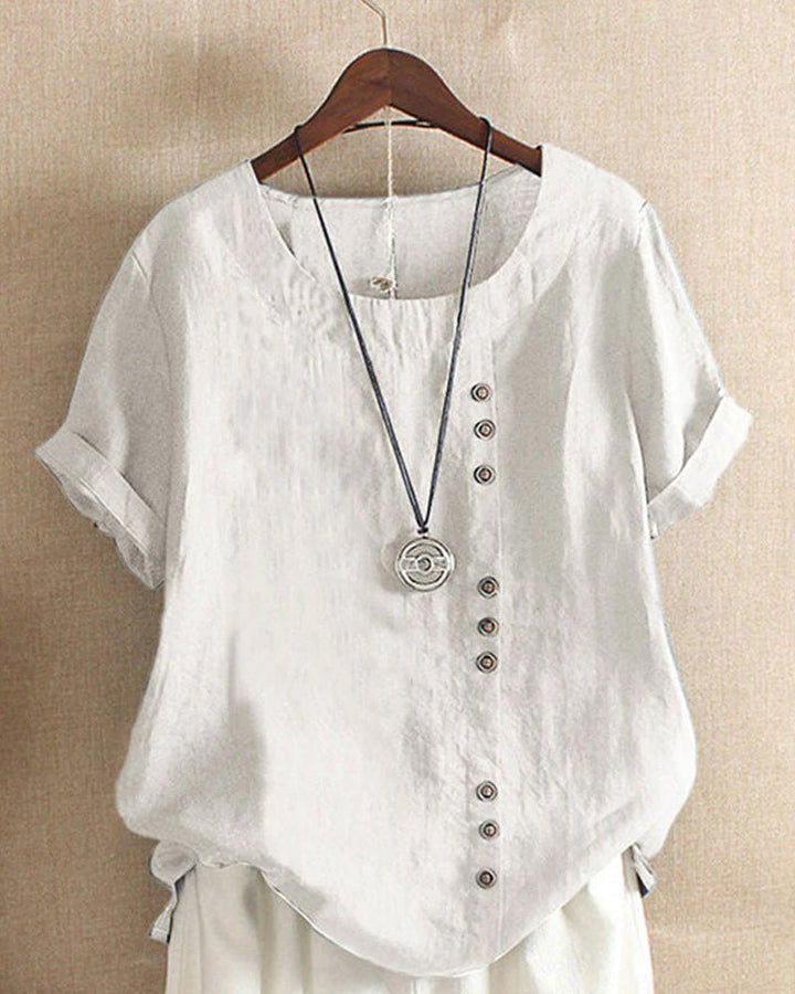 Women's Round Neck Chic Summer Blouse