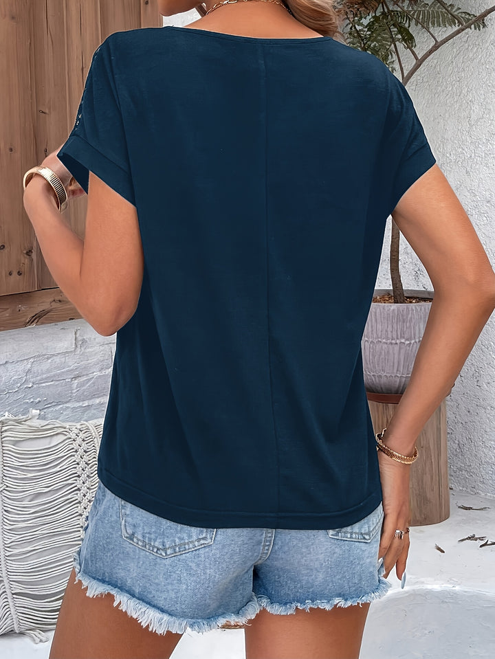 Women's Lace Short-sleeve T-shirt