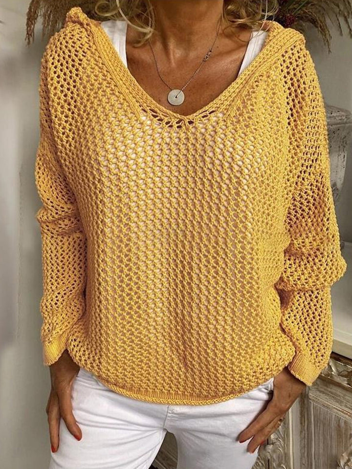 Women's Loose-Fit Open Knit Sweater