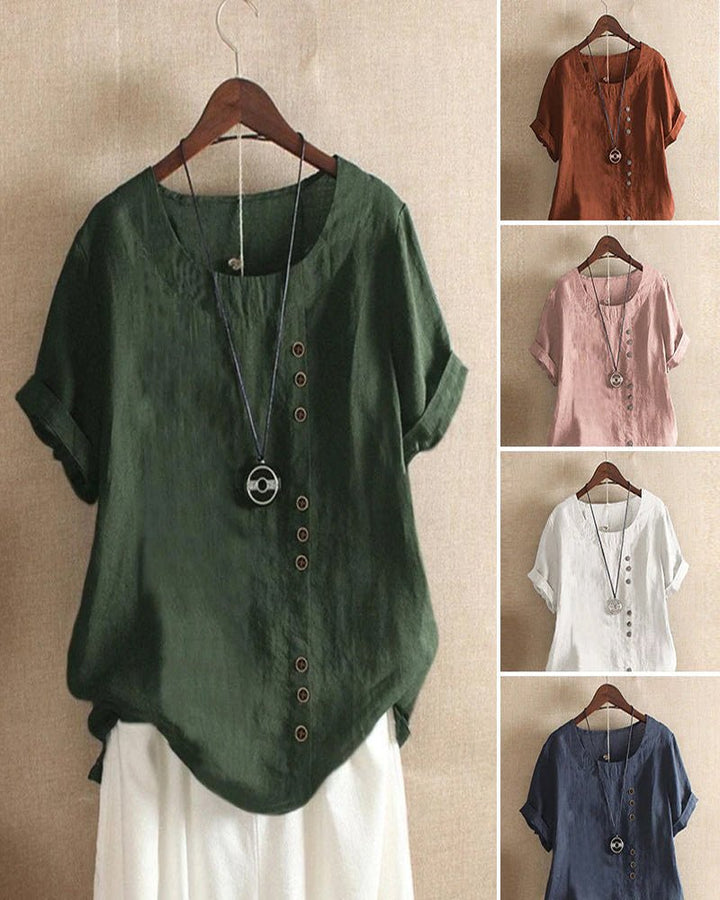 Women's Round Neck Chic Summer Blouse