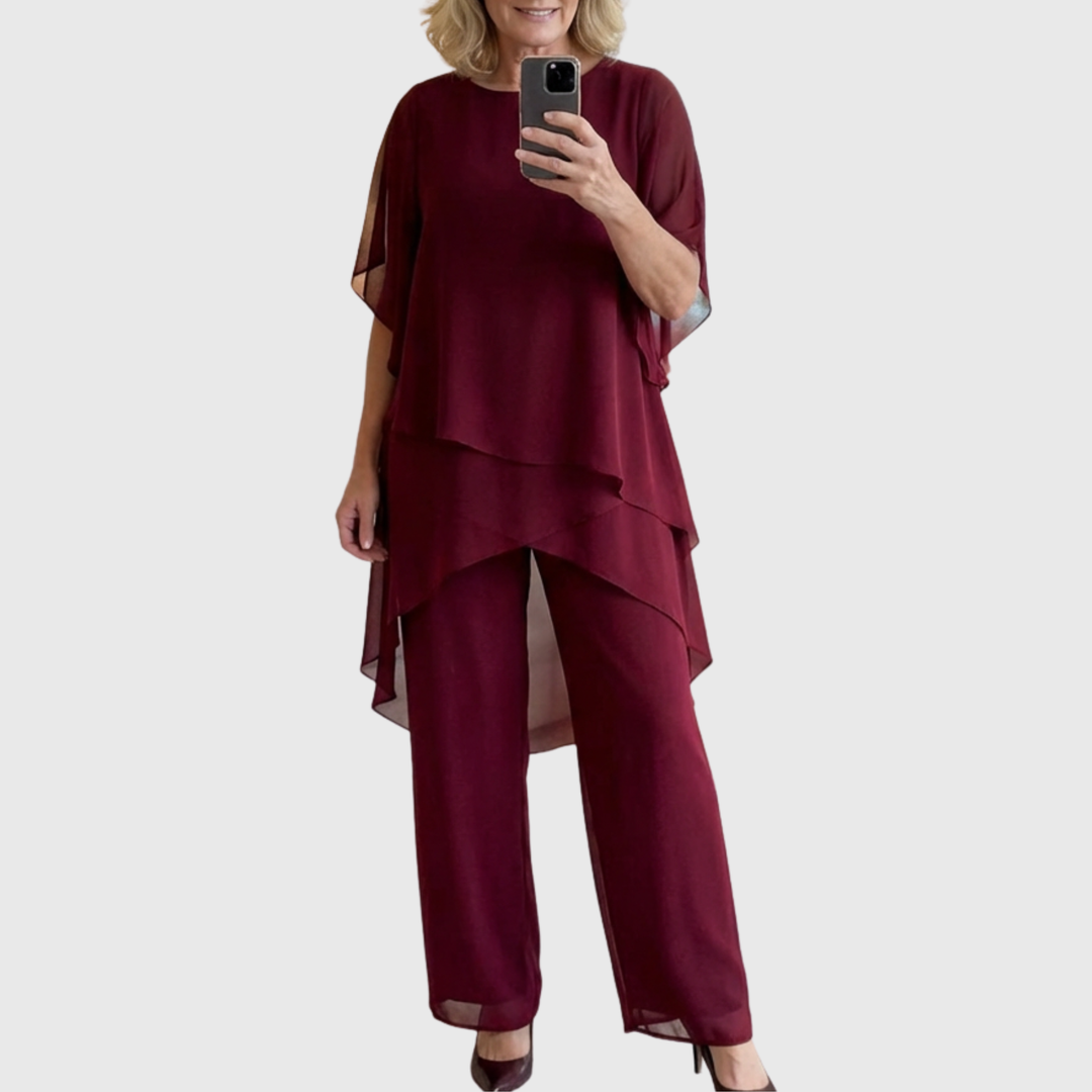 Women's Fluid Palazzo Set for Elegant Comfort and Style