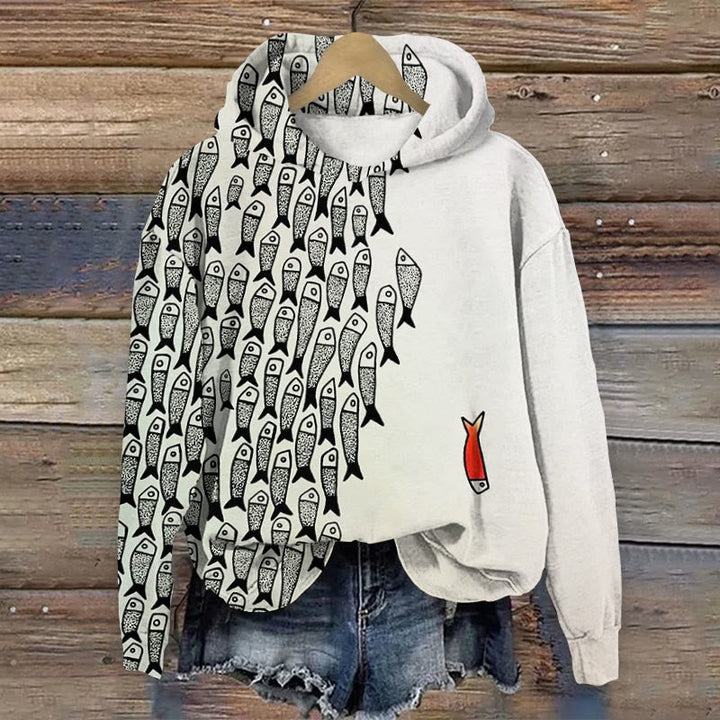 Women's Vintage Printed Hoodie