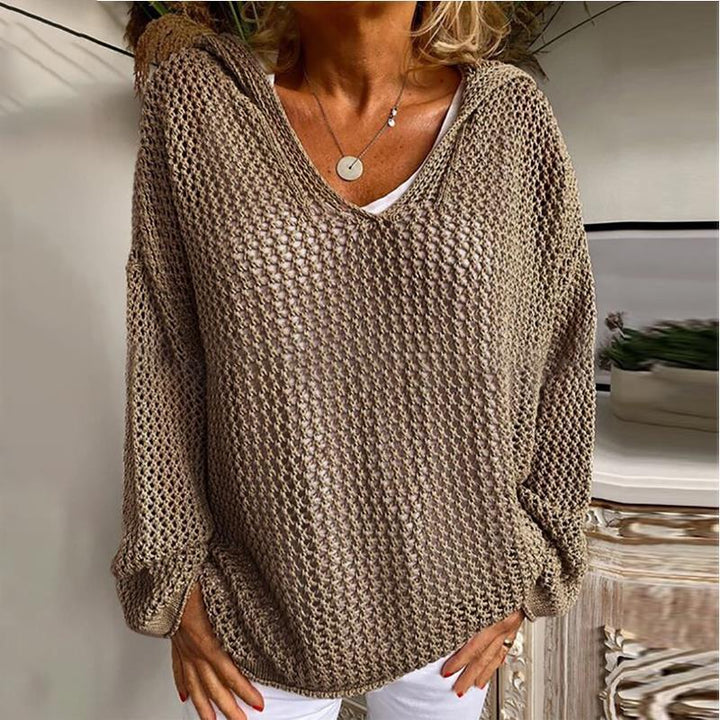 Women's Loose-Fit Open Knit Sweater