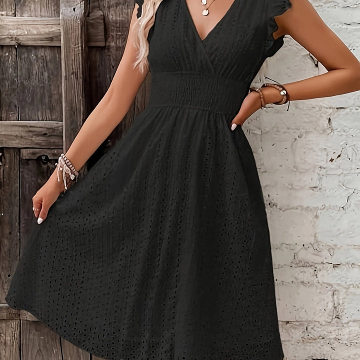 Women's Summer Flared V-Neck Dress