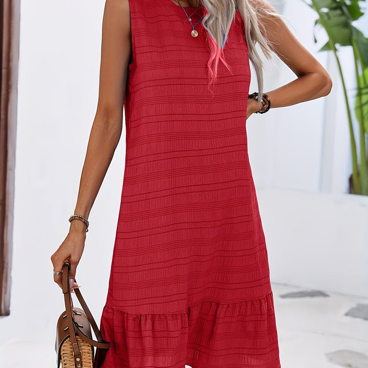 Women's Round Neck Sleeveless Summer Dress
