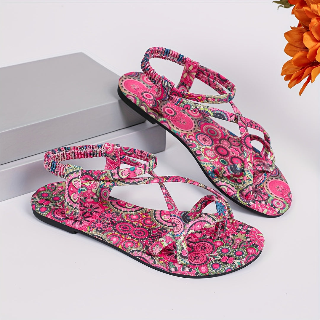Women's Summer Round-Toe Flat Bohemian Sandals