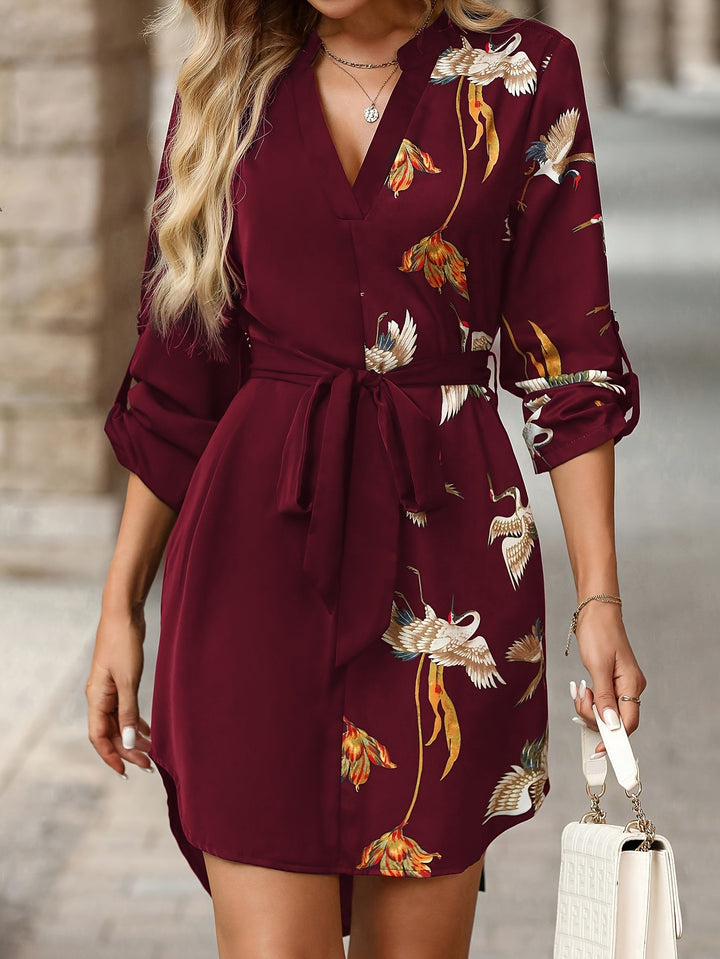 Women's Casual Minimalist Patchwork Dress