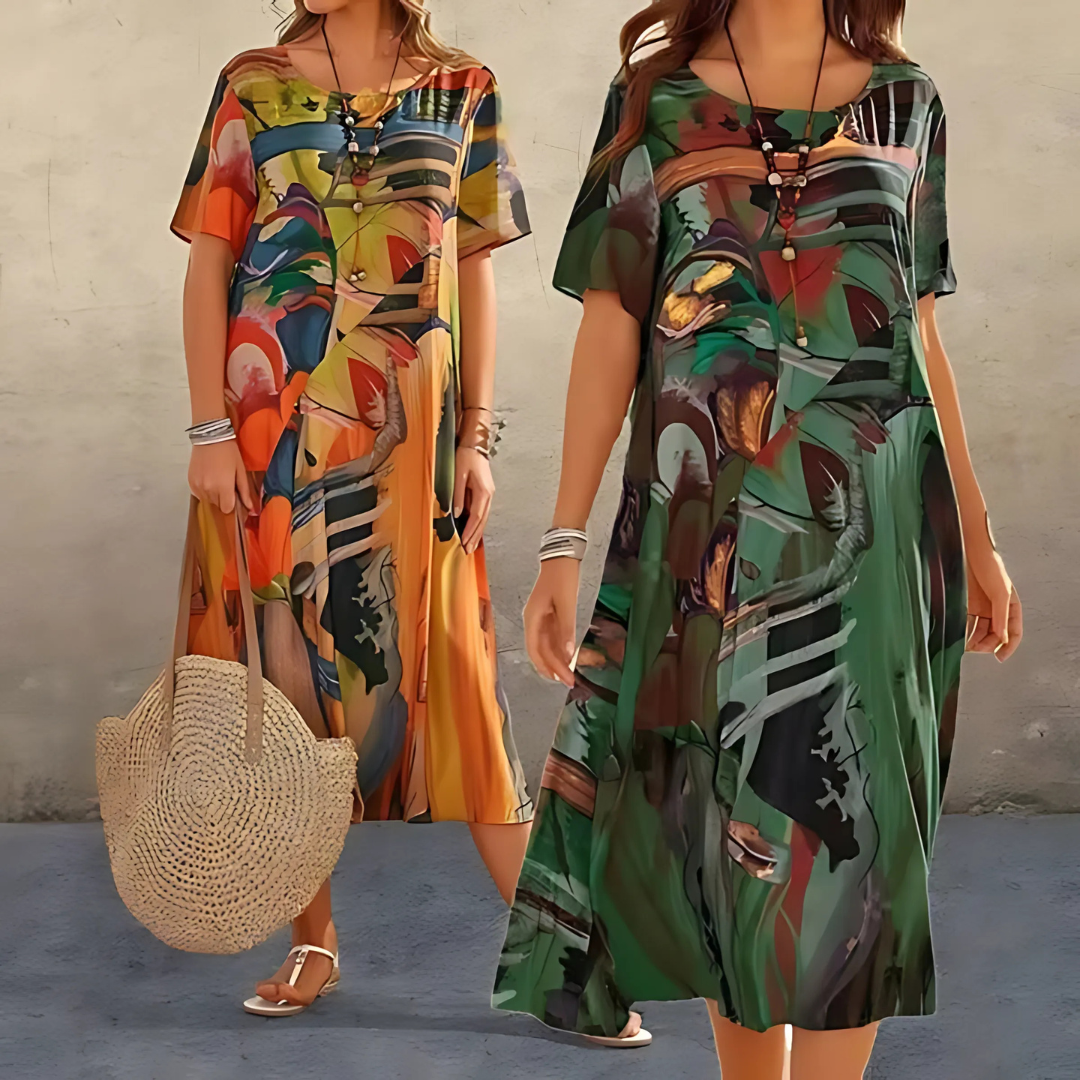 Filomena | Stylish Abstract Print Dress