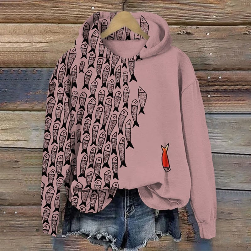 Women's Vintage Printed Hoodie