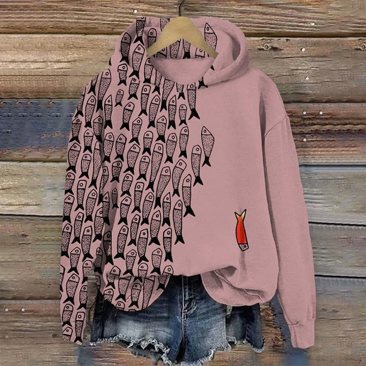 Women's Vintage Printed Hoodie