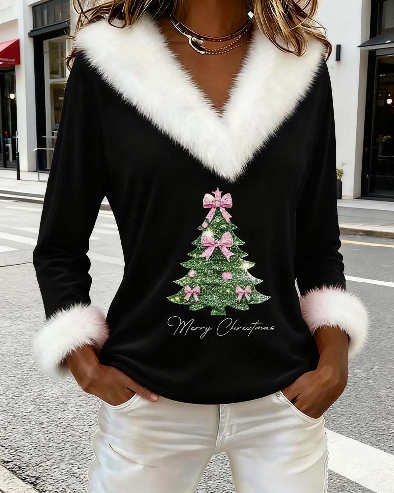 Janika - Warm Christmas Sweater with V-Neck