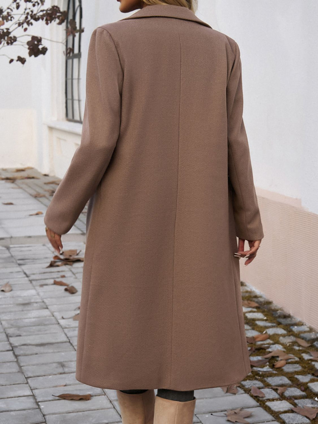 Hannah | Long sleeve coat with pockets and collar