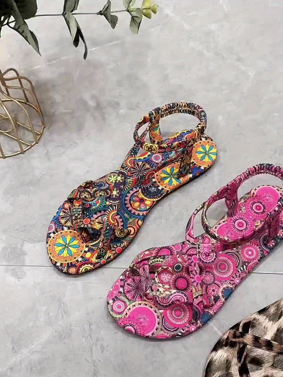 Women's Summer Round-Toe Boho Flat Sandals