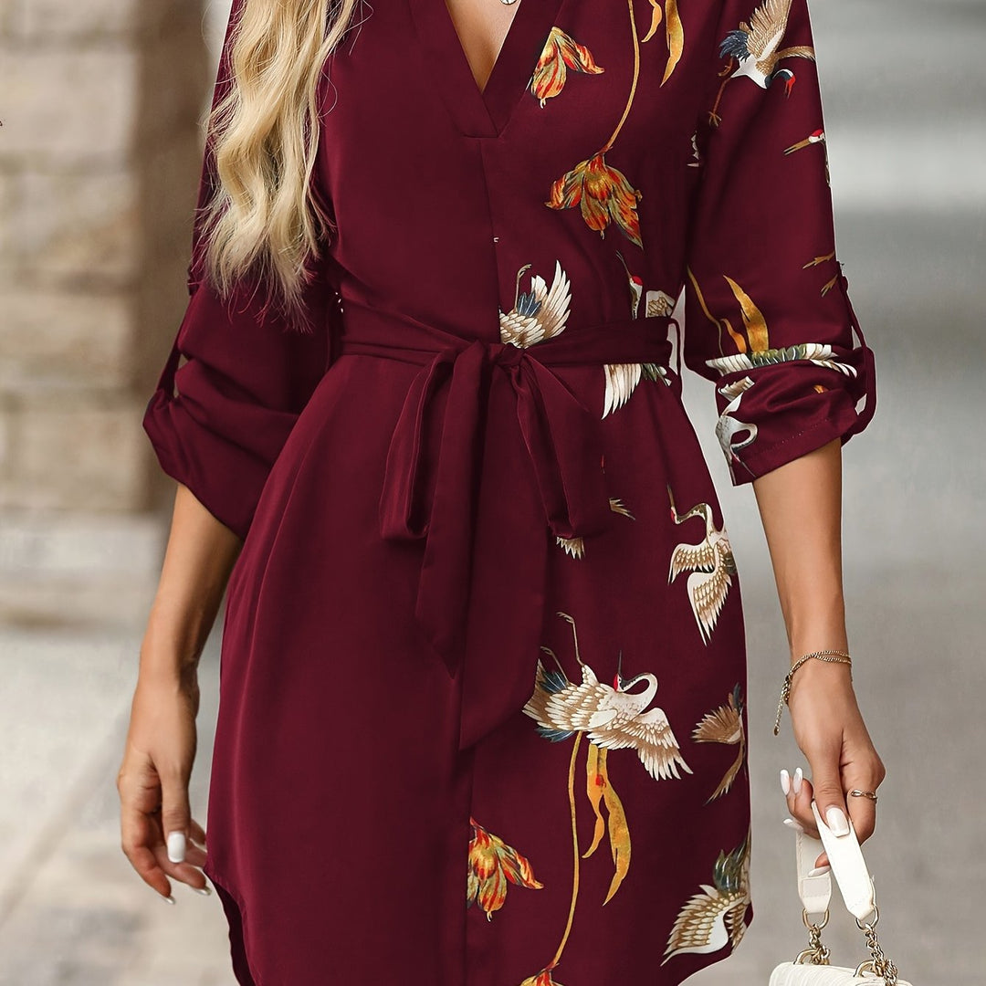 Women's Casual Minimalist Patchwork Dress