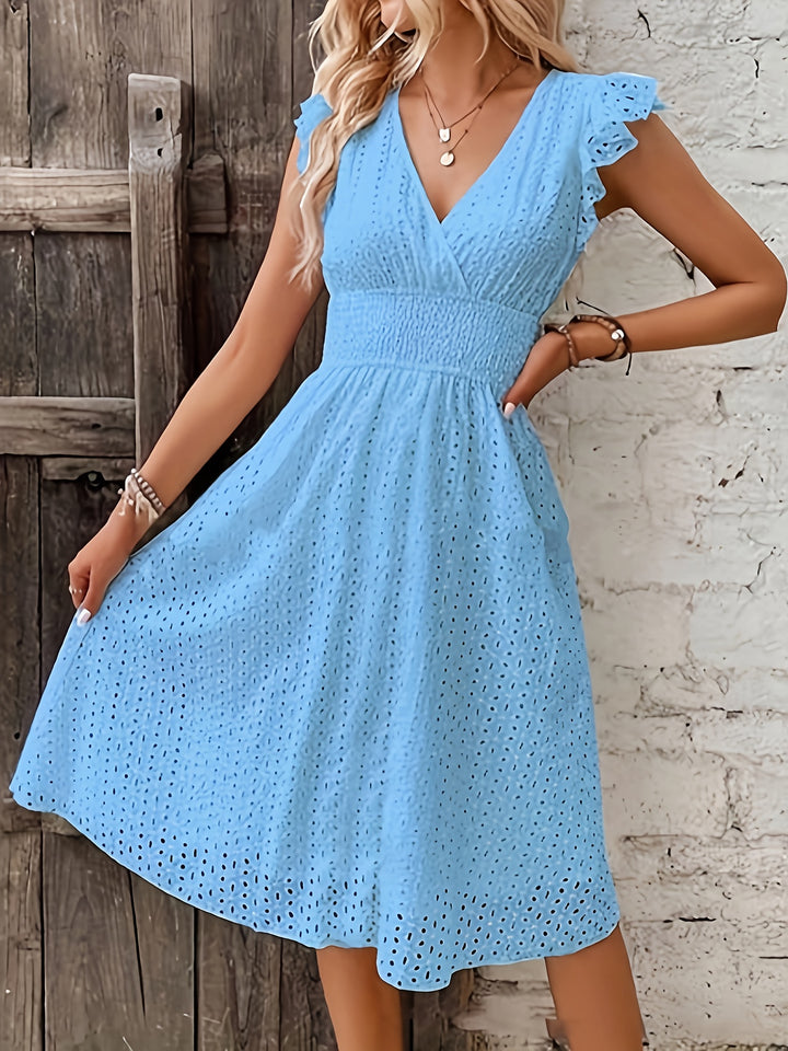 Women's Summer Flared V-Neck Dress
