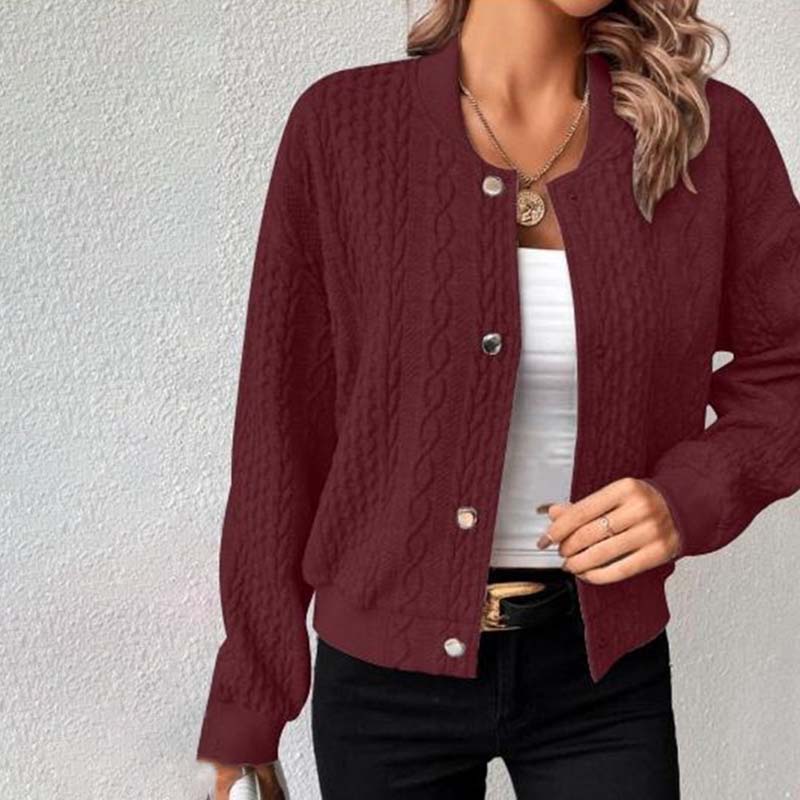 Women's quilted knit bomber jacket for a cozy touch
