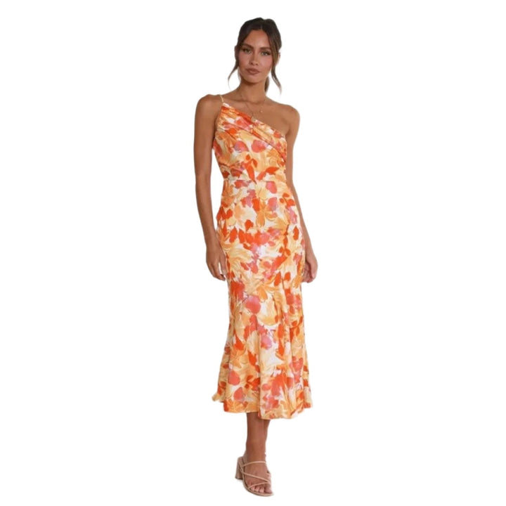 Diane | Floral Satin Dress