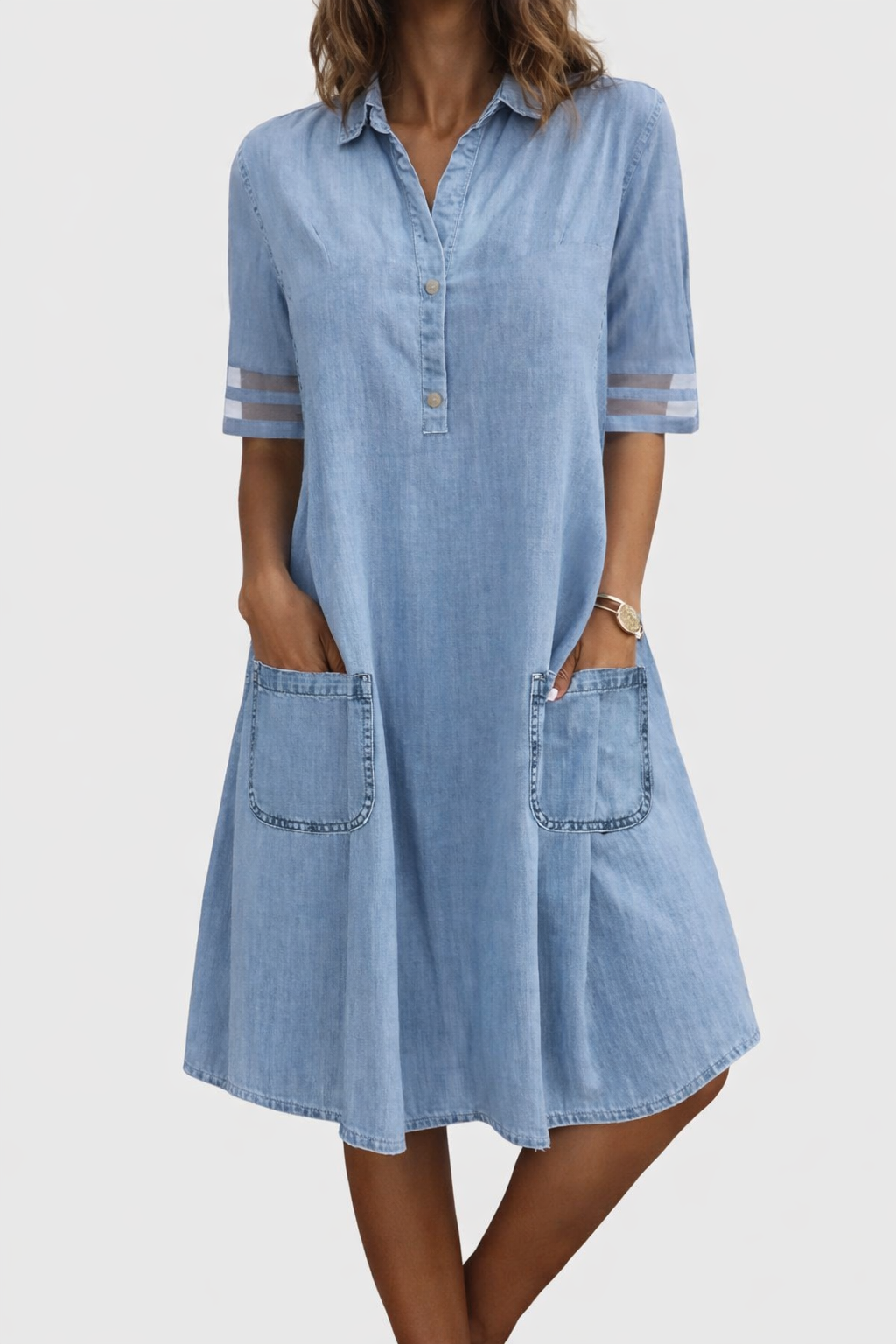Women's Figure Flattering Casual Denim Dress
