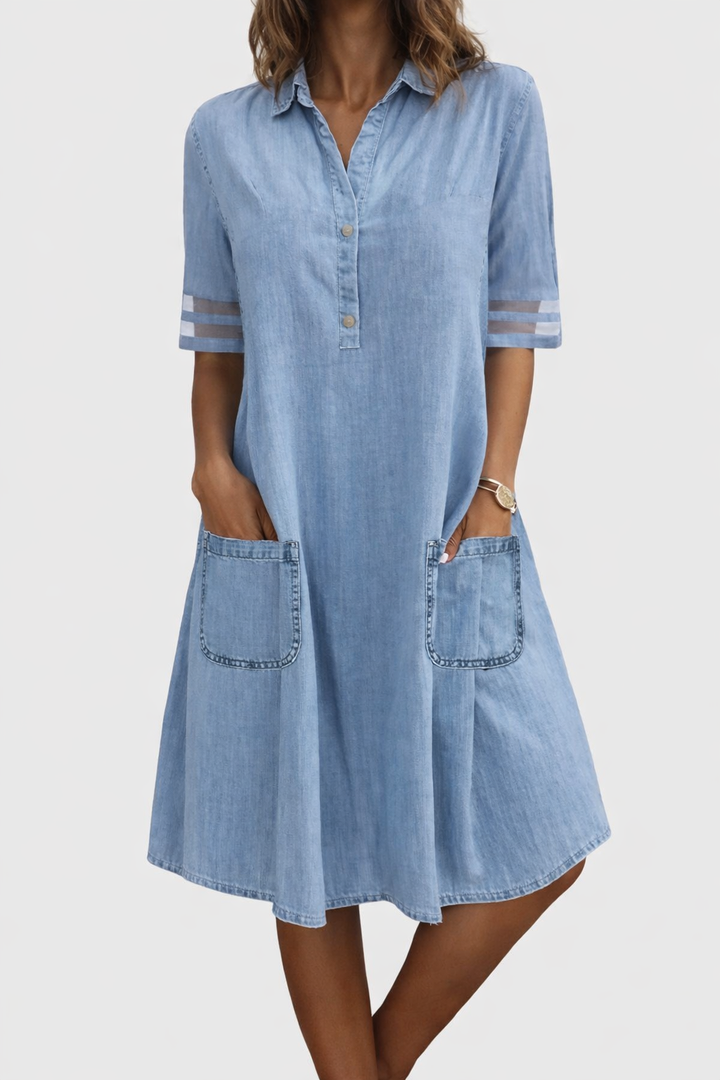 Women's Figure Flattering Casual Denim Dress