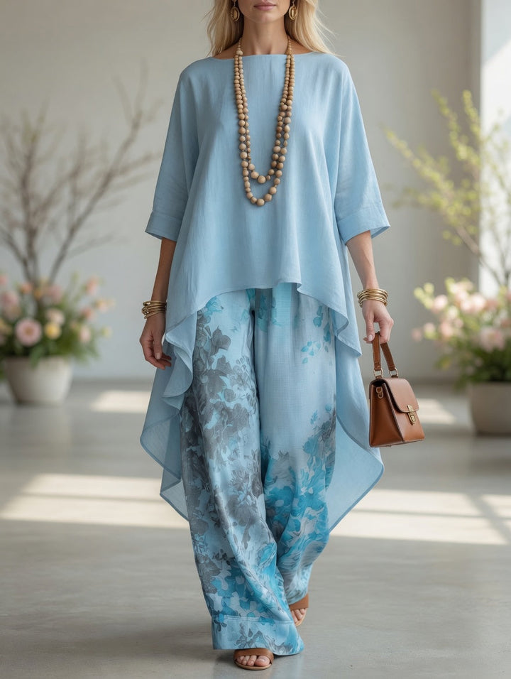 Sloane | Women's Two-Piece Tunic & Wide-Leg Pants Set