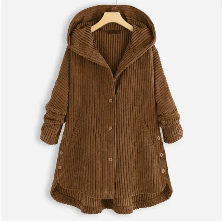 Imelda | Ribbed hooded coat