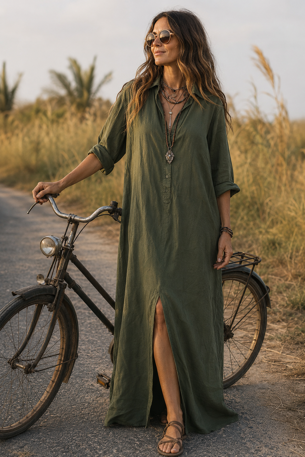 Women's Flattering Silhouette Maxi Dress