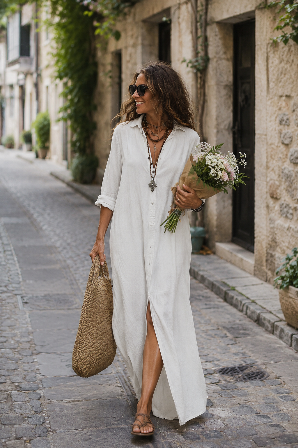 Women's Flattering Silhouette Maxi Dress