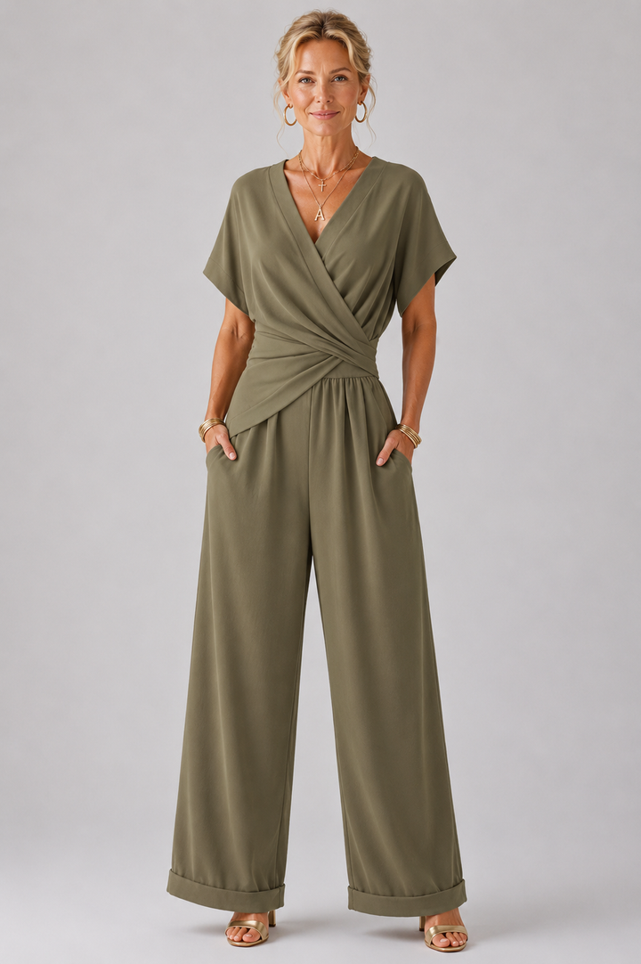Women's Elegant Wrap Two-Piece Set