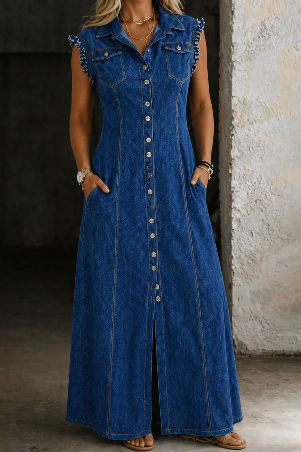 Women's Plus Size Denim Dress