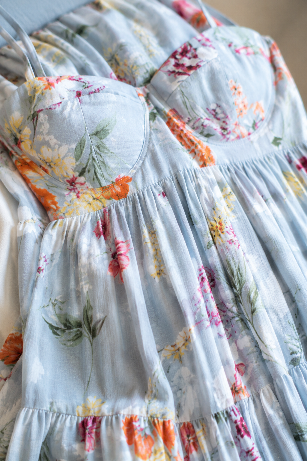 Women's Flared Printed Sleeveless Maxi Dress