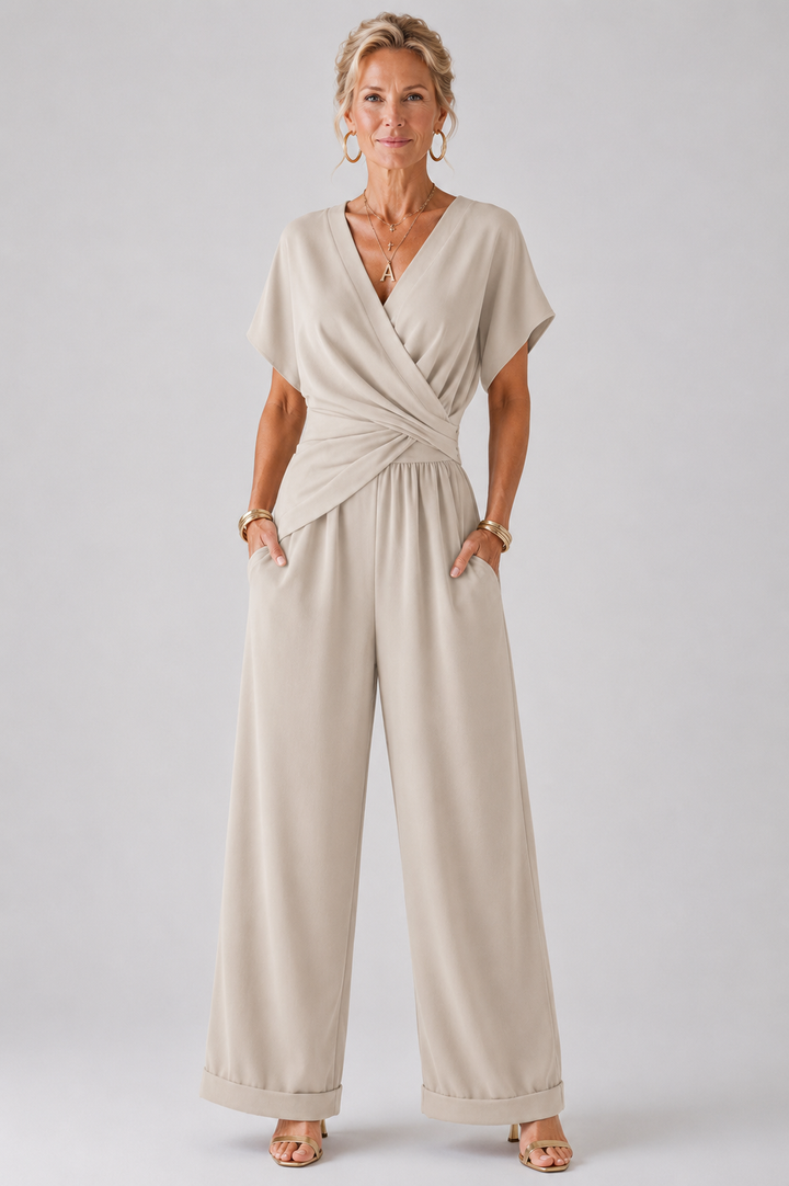 Women's Elegant Wrap Two-Piece Set