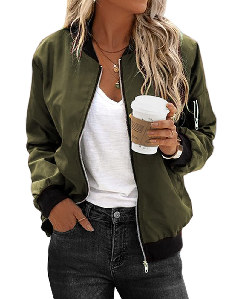 Women's lightweight bomber jacket for effortless style