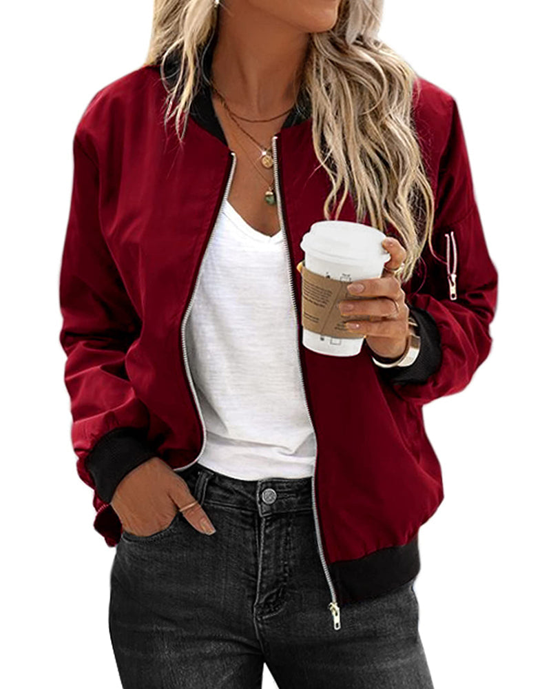 Women's lightweight bomber jacket for effortless style