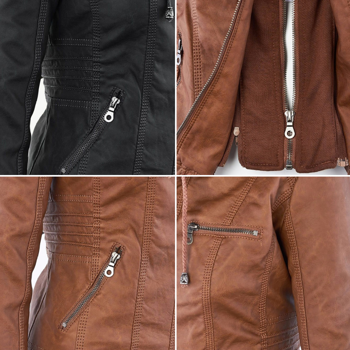 Juliette | Women's Tailored Hooded Moto Jacket
