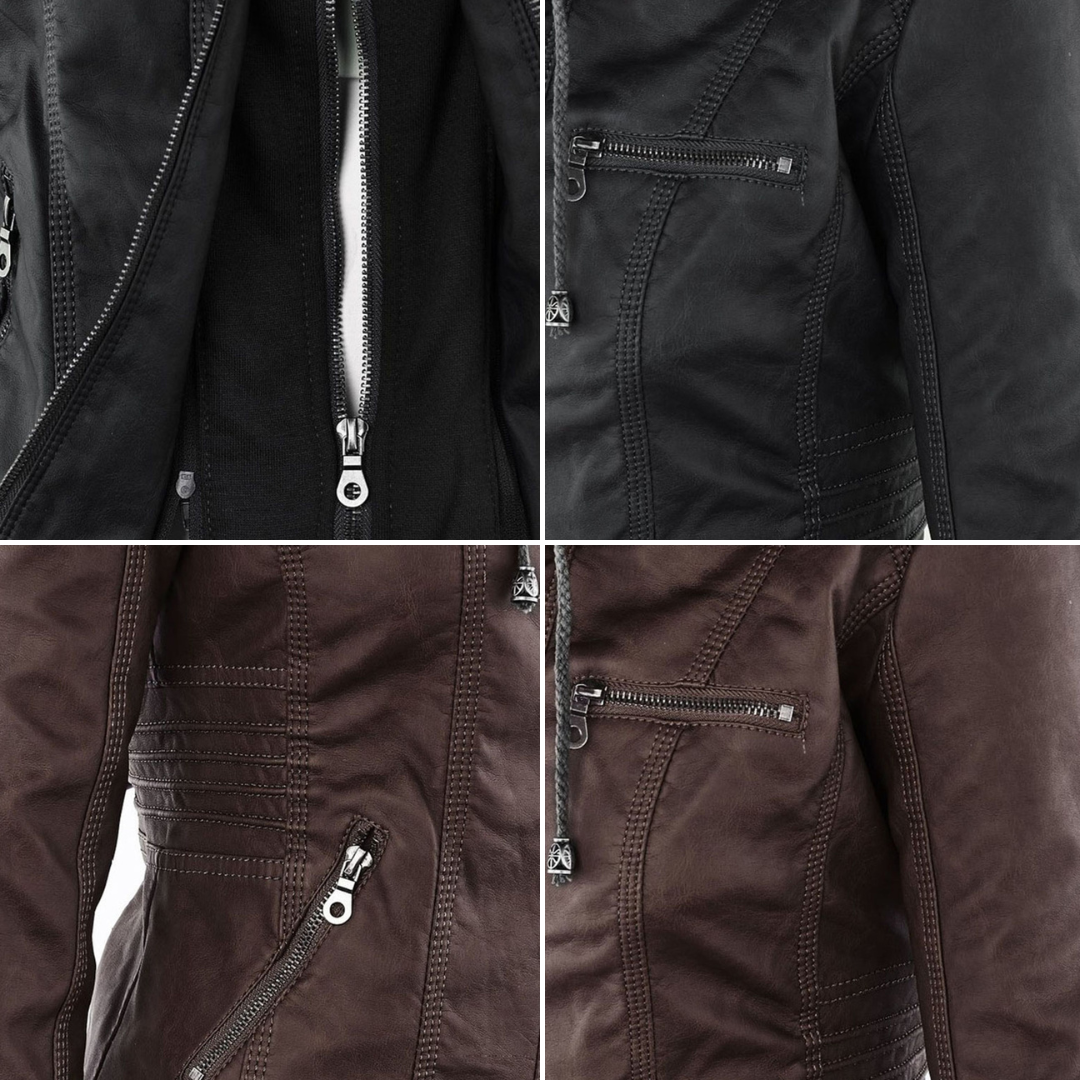 Juliette | Women's Tailored Hooded Moto Jacket