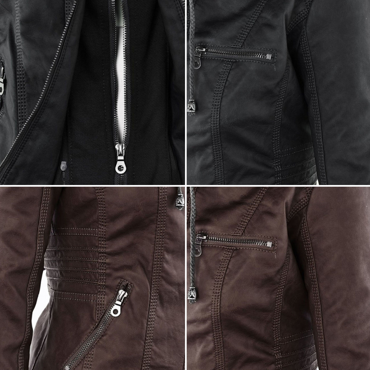 Juliette | Women's Tailored Hooded Moto Jacket