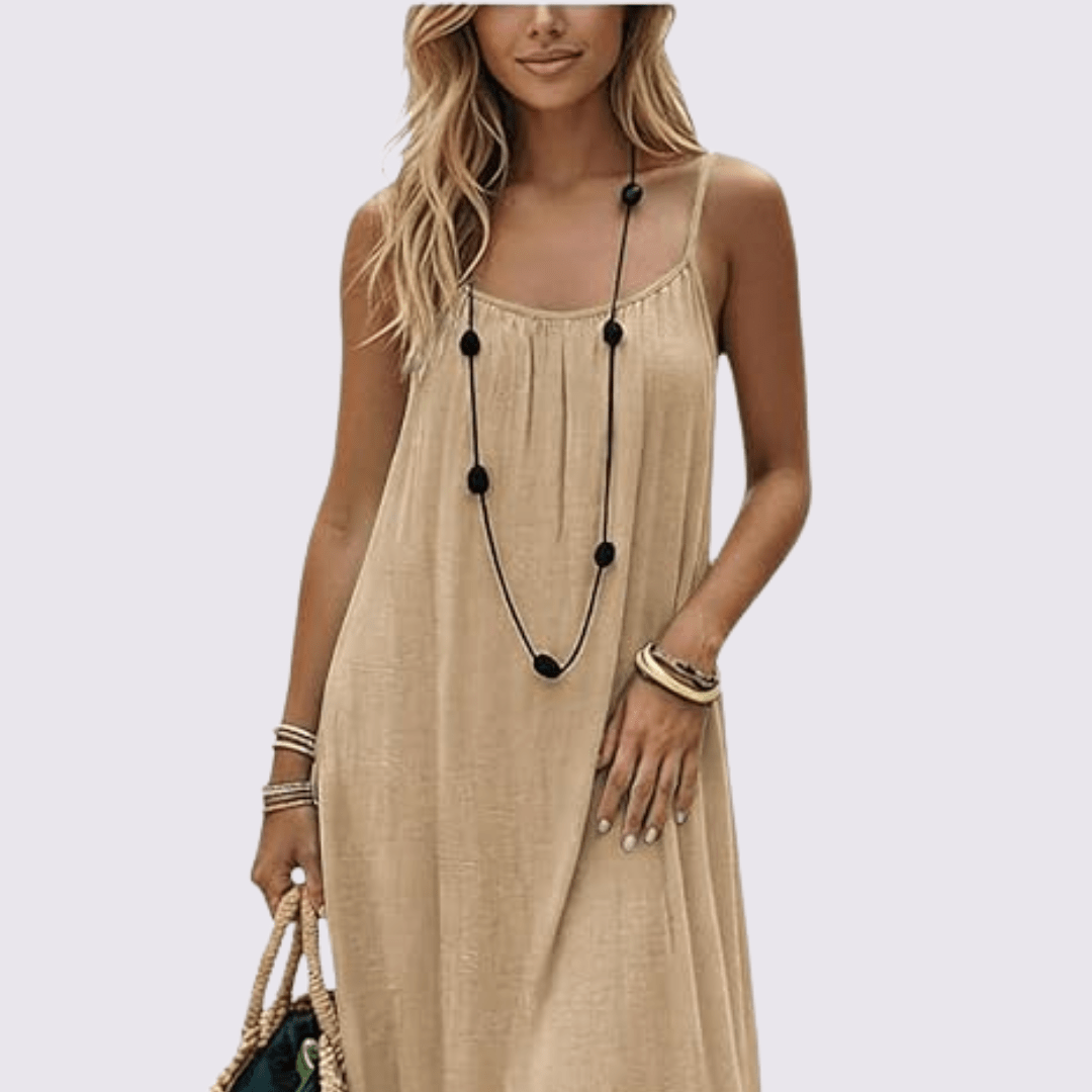 Women's Summer Sleeveless Comfort Midi Dress