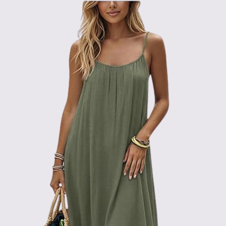 Women's Summer Sleeveless Comfort Midi Dress