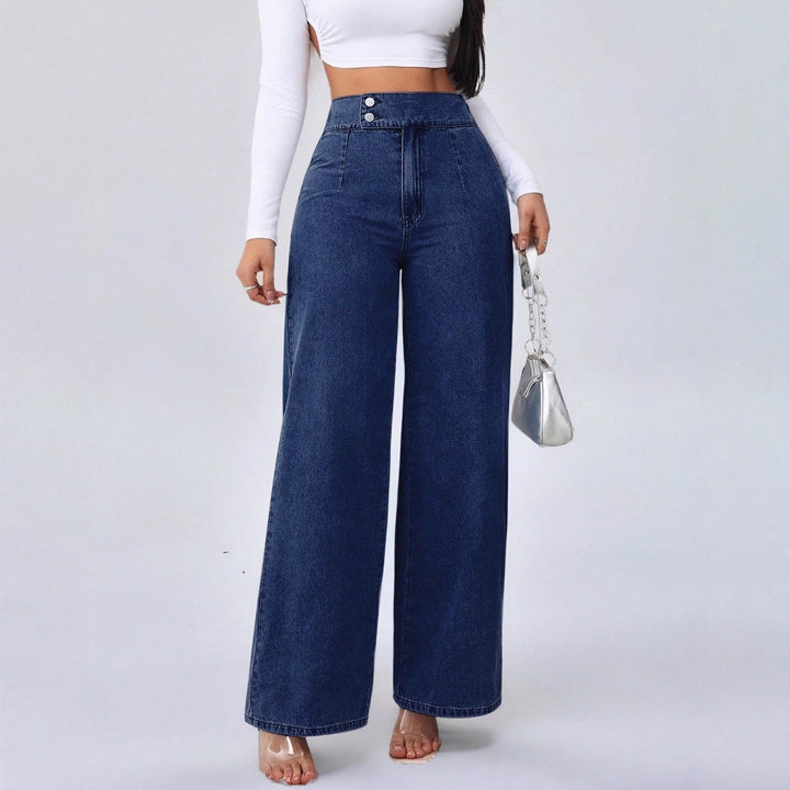 Women's High Waist Wide Leg Denim Jeans