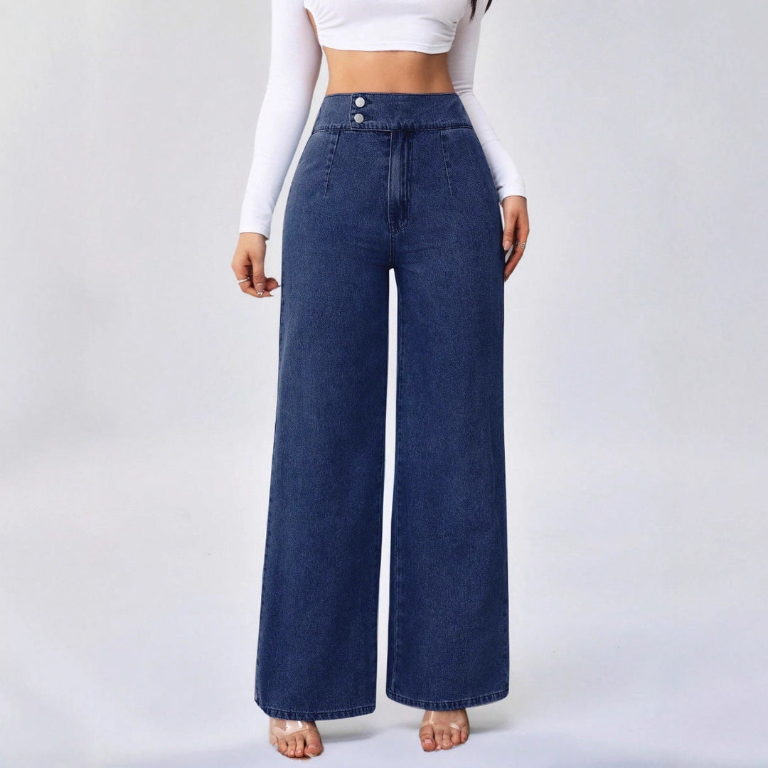 Women's High Waist Wide Leg Denim Jeans