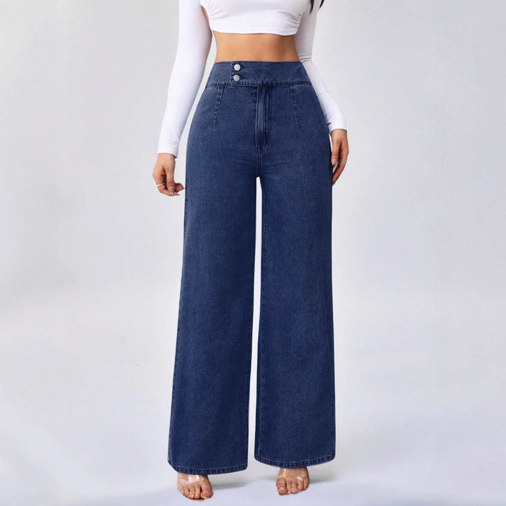 Women's High Waist Wide Leg Denim Jeans
