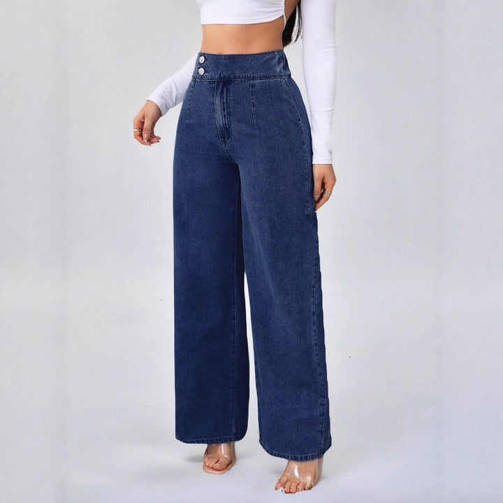 Women's High Waist Wide Leg Denim Jeans