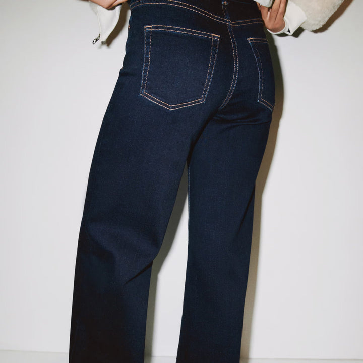 Women's High Waist Wide Leg Denim Jeans