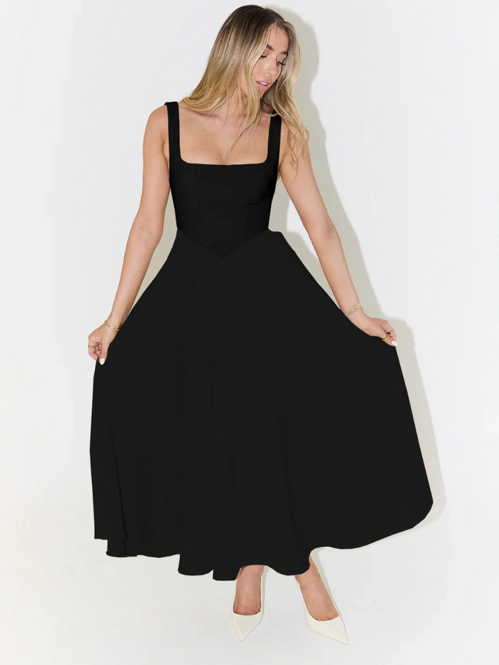 Women's Party Dress With Square Neckline